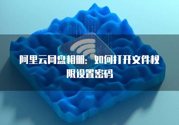 阿里云网盘相册:如何打开文件权限设置密码