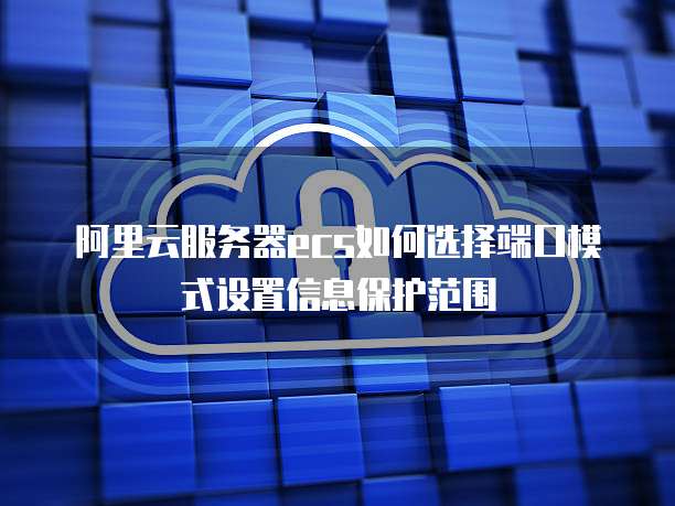 阿里云服务器ecs如何选择端口模式设置信息保护范围