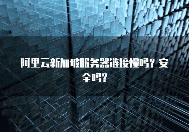 阿里云新加坡服务器链接慢吗?安全吗?