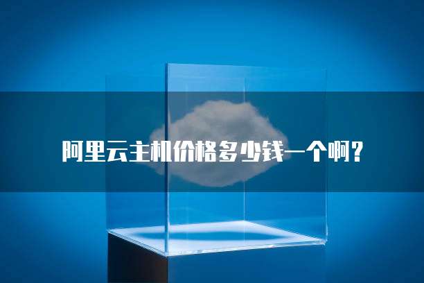 阿里云主机价格多少钱一个啊?