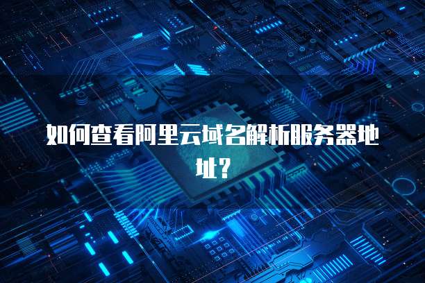 如何查看阿里云域名解析服务器地址?