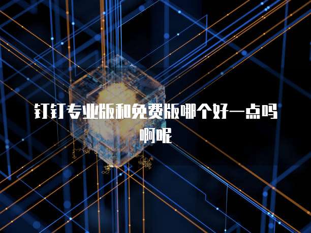钉钉专业版和免费版哪个好一点吗啊呢
