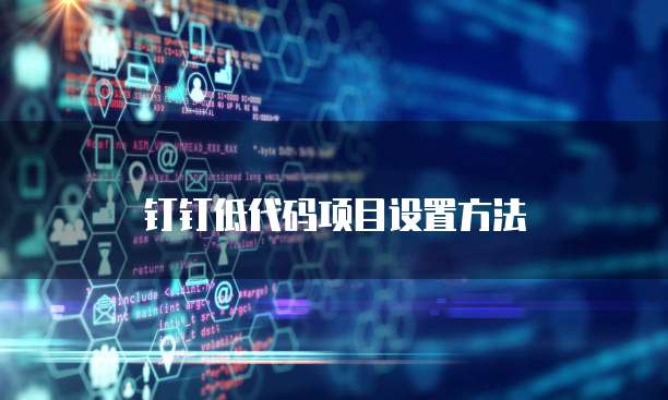 钉钉低代码项目设置方法