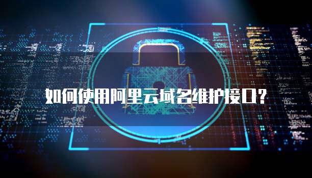 如何使用阿里云域名维护接口？