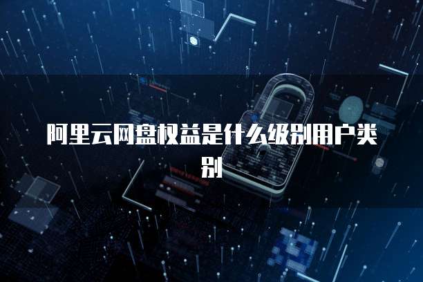 阿里云网盘权益是什么级别用户类别