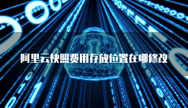 阿里云快照费用存放位置在哪修改