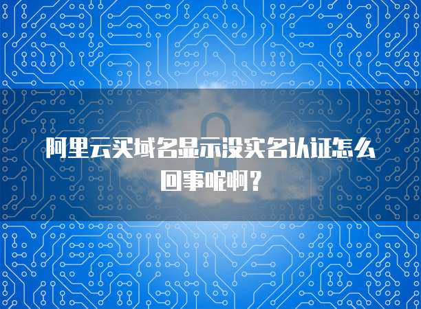 阿里云买域名显示没实名认证怎么回事呢啊？