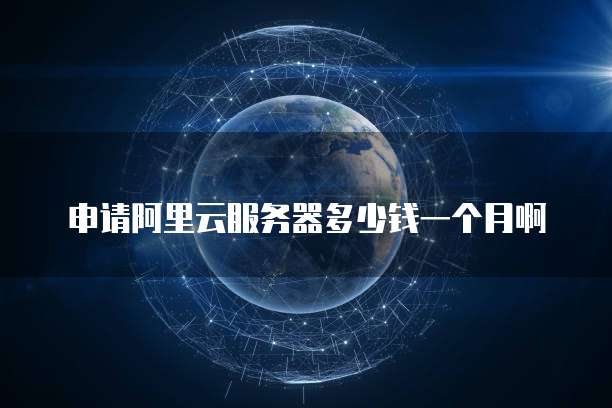 申请阿里云服务器多少钱一个月啊