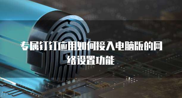 专属钉钉应用如何接入电脑版的网络设置功能