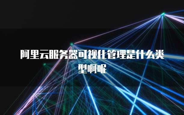 阿里云服务器可视化管理是什么类型啊呢