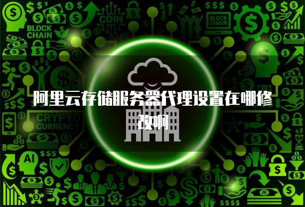 阿里云存储服务器代理设置在哪修改啊