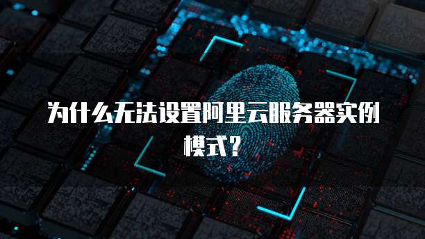 为什么无法设置阿里云服务器实例模式？