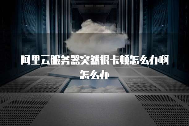 阿里云服务器突然很卡顿怎么办啊怎么办