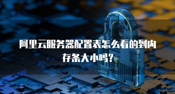 阿里云服务器配置表怎么看的到内存条大小吗?