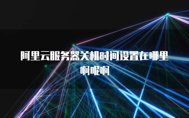 阿里云服务器关机时间设置在哪里啊呢啊