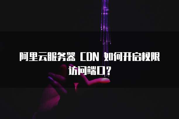 阿里云服务器 CDN 如何开启权限访问端口?