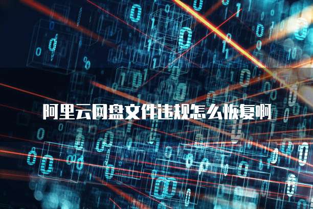 阿里云网盘文件违规怎么恢复啊