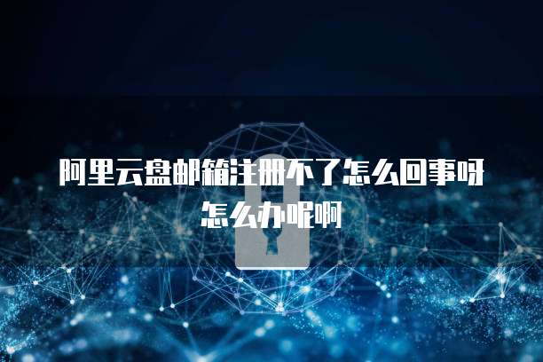 阿里云盘邮箱注册不了怎么回事呀怎么办呢啊