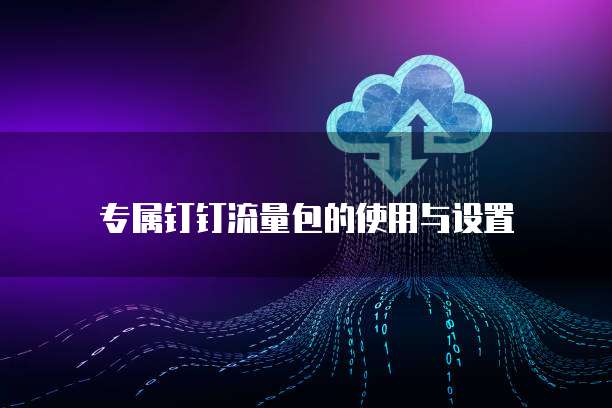 专属钉钉流量包的使用与设置