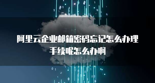 阿里云企业邮箱密码忘记怎么办理手续呢怎么办啊