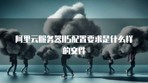 阿里云服务器IIS配置要求是什么样的文件