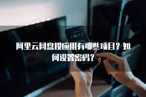 阿里云网盘投应用有哪些项目?如何设置密码?