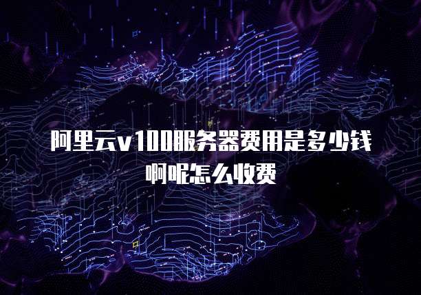 阿里云v100服务器费用是多少钱啊呢怎么收费