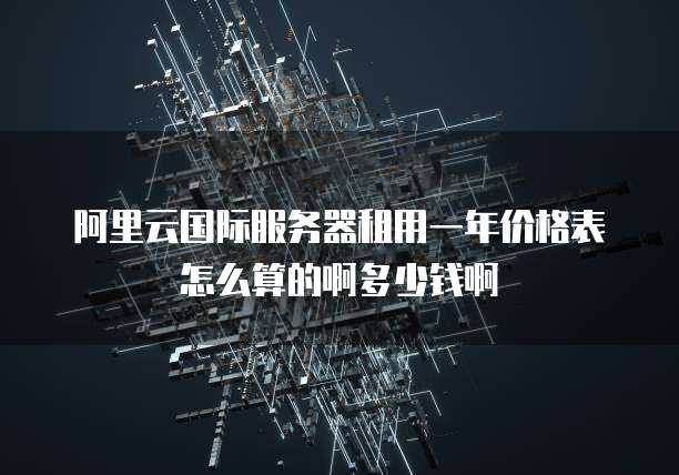 阿里云国际服务器租用一年价格表怎么算的啊多少钱啊