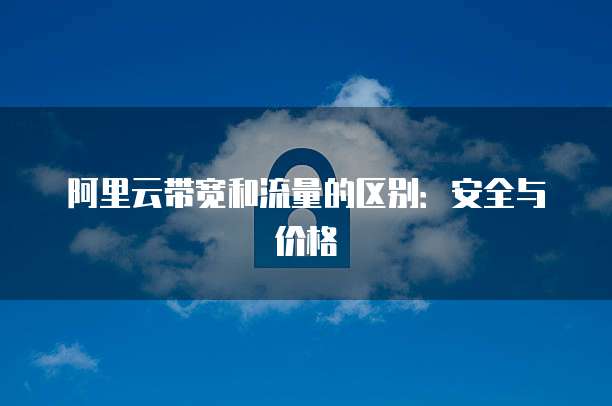 阿里云带宽和流量的区别:安全与价格