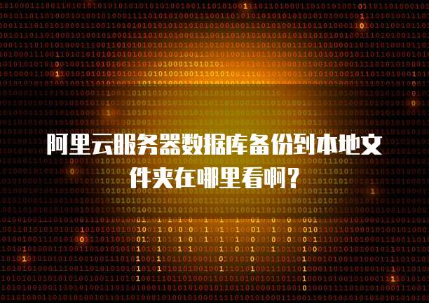 阿里云服务器数据库备份到本地文件夹在哪里看啊?