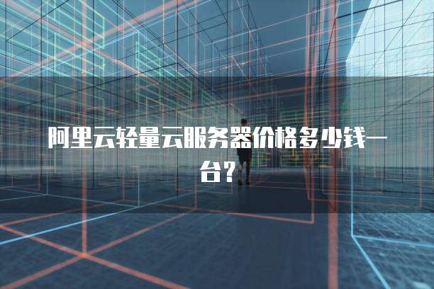 阿里云轻量云服务器价格多少钱一台？