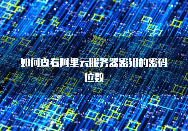 如何查看阿里云服务器密钥的密码位数