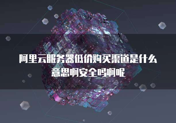 阿里云服务器低价购买渠道是什么意思啊安全吗啊呢