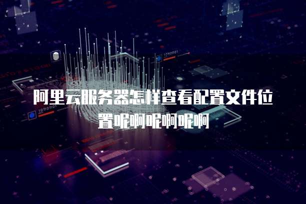阿里云服务器怎样查看配置文件位置呢啊呢啊呢啊