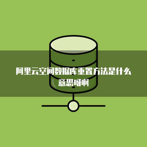 阿里云空间数据库重置方法是什么意思呀啊