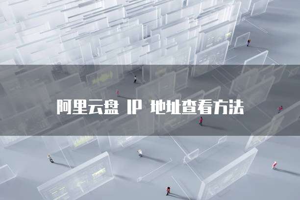 阿里云盘 IP 地址查看方法