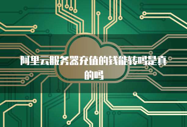 阿里云服务器充值的钱能转吗是真的吗