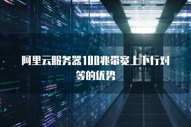 阿里云服务器100兆带宽上下行对等的优势
