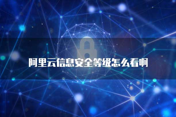 阿里云信息安全等级怎么看啊