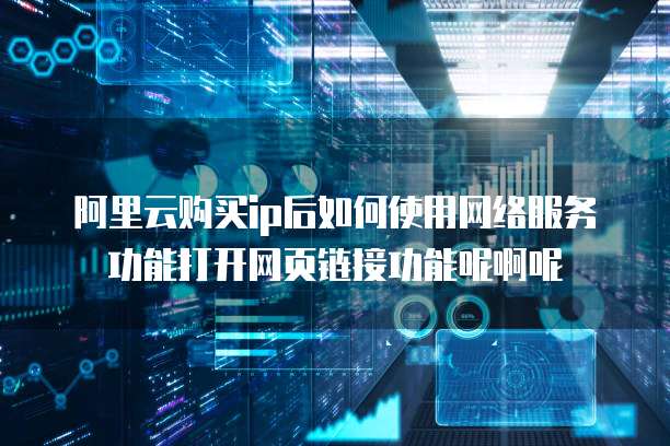 阿里云购买ip后如何使用网络服务功能打开网页链接功能呢啊呢