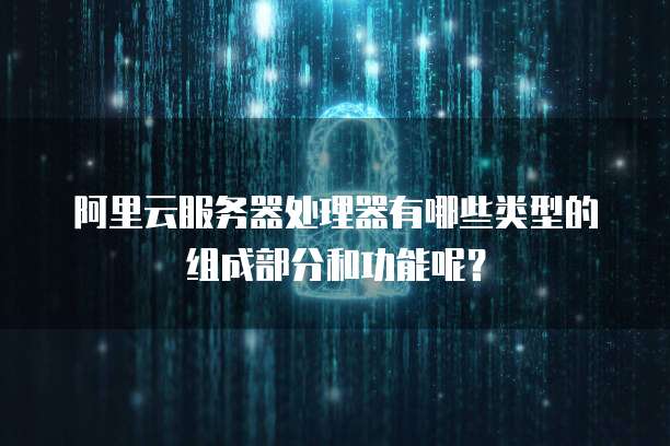 阿里云服务器处理器有哪些类型的组成部分和功能呢?
