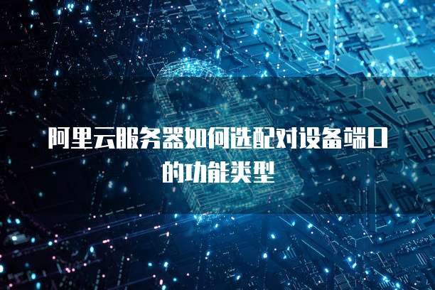 阿里云服务器如何选配对设备端口的功能类型