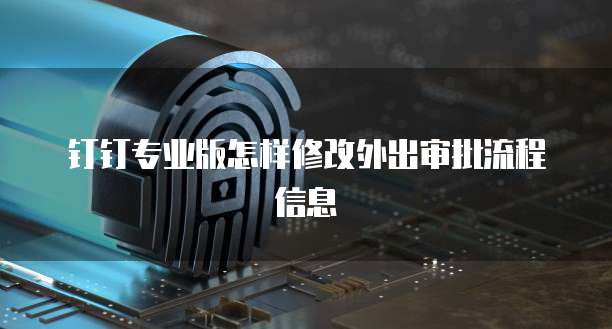 钉钉专业版怎样修改外出审批流程信息