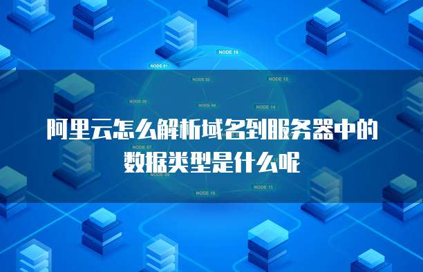 阿里云怎么解析域名到服务器中的数据类型是什么呢
