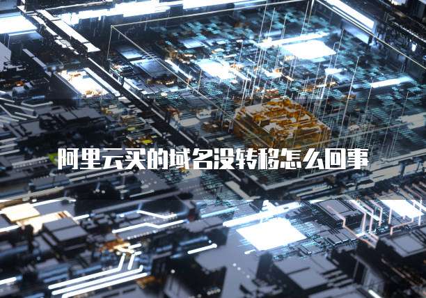 阿里云买的域名没转移怎么回事