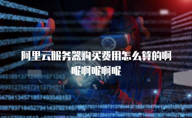 阿里云服务器购买费用怎么算的啊呢啊呢啊呢