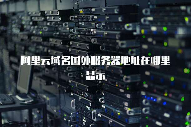 阿里云域名国外服务器地址在哪里显示