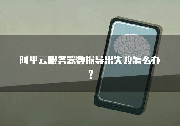 阿里云服务器数据导出失败怎么办？
