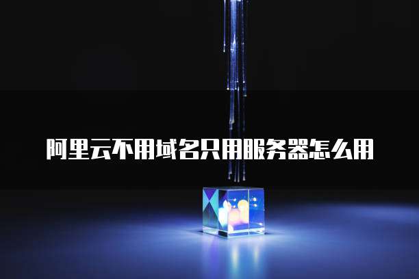 阿里云不用域名只用服务器怎么用