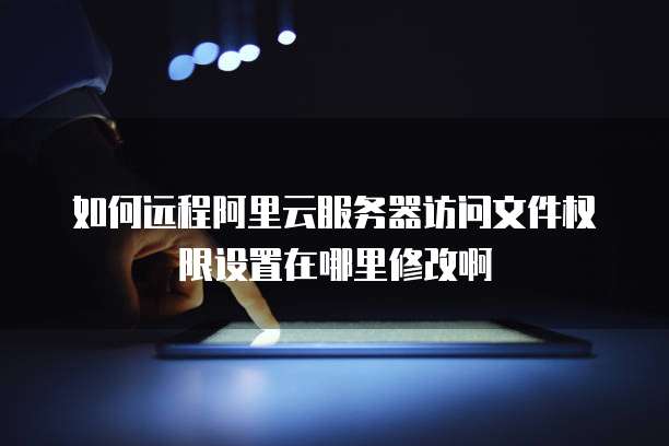 如何远程阿里云服务器访问文件权限设置在哪里修改啊